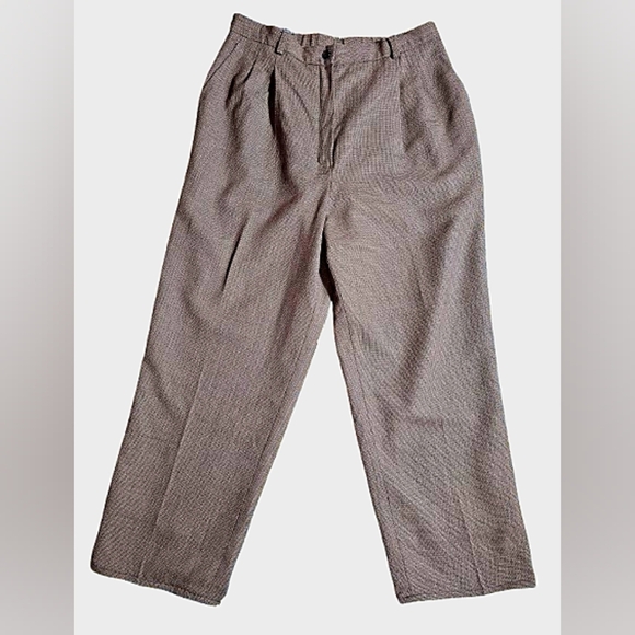 Pendleton Vintage 100% Wool Brown Dress Pants Women's Size 12 with Hemming - Picture 1 of 11